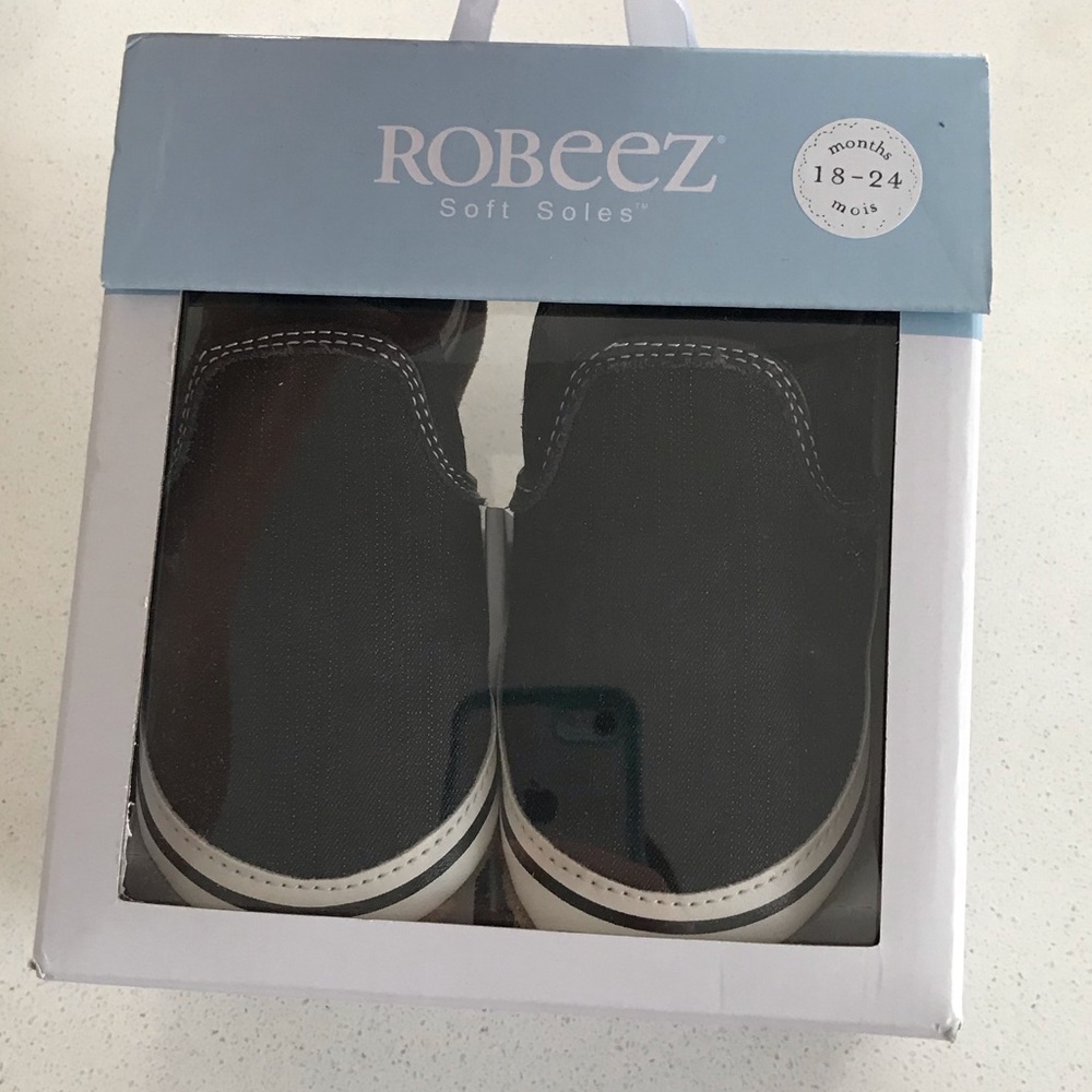 NWT Robeez Liam Basic Black Soft Sole Shoes